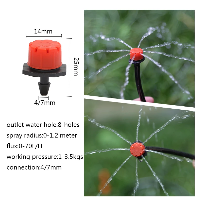 10M 15M 20M 25M 30M Garden Watering Irrigation System Kit with Hose Misting Sprinkler Dripper Tee Adaptor |