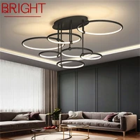bright nordic ceiling lamp contemporary creative black light led fixtures home for living dining room