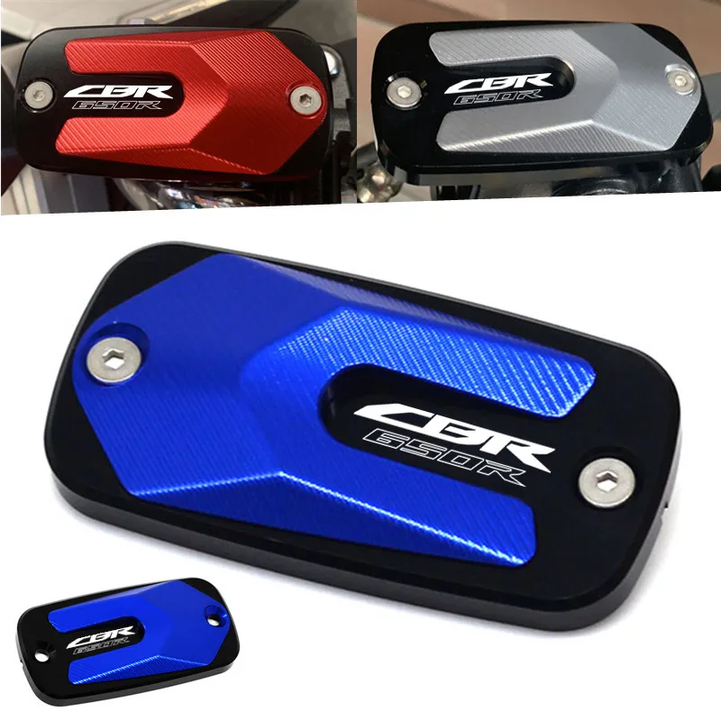 

Motorcycle CNC Accessories Front Fluid Tank Brake Reservoir Cap Oil Cup Cover & logo CBR650R For Honda CBR650 R cbr650r 19-2021