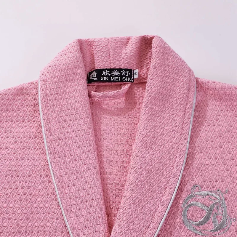 100% хлопок женский вафельный халат роскошный сексуальный банный больших размеров