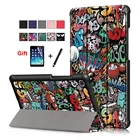 Чехол для Lenovo YOGA Tab M7 7,0 ''TB-7305x 7305i 7305f 3-складной Смарт легкая подставка для телефонов из зернистой кожи с автоматическим включением иSleep (Пробуждениеспящий режим) + мягкая пленка