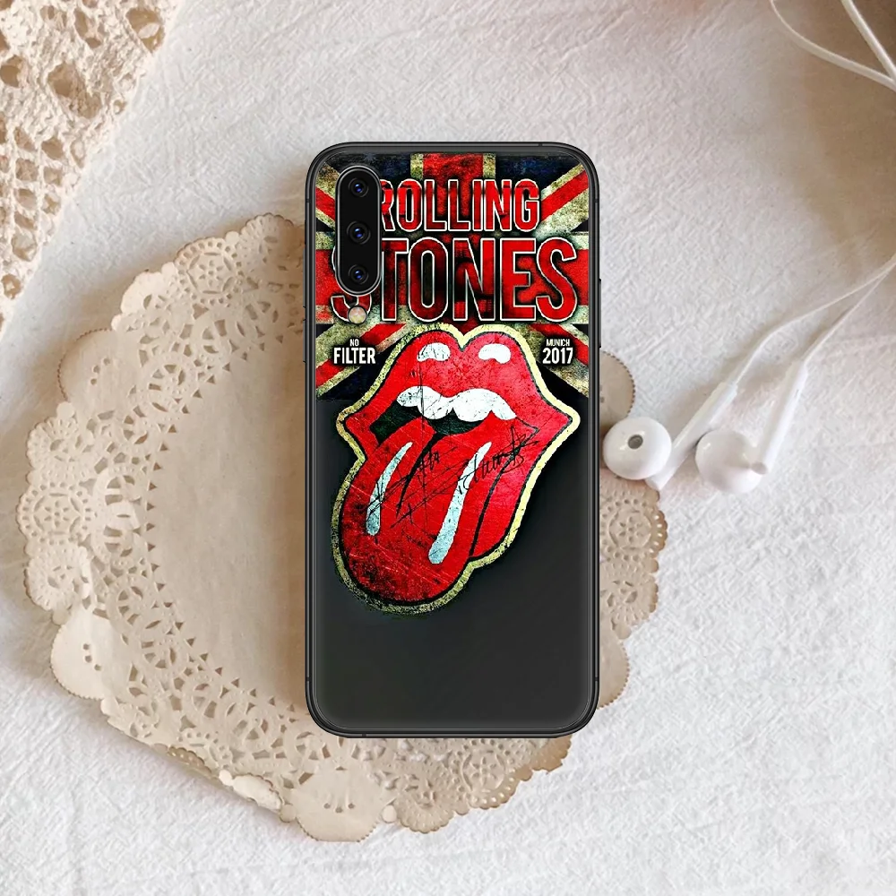 

Rolling Lip Fashion Band Stones Phone Case Cover For Samsung Galaxy A7 9 8 10 20 20e 21 S 30 30S 31 41 50 50S 51 70 71 91 black