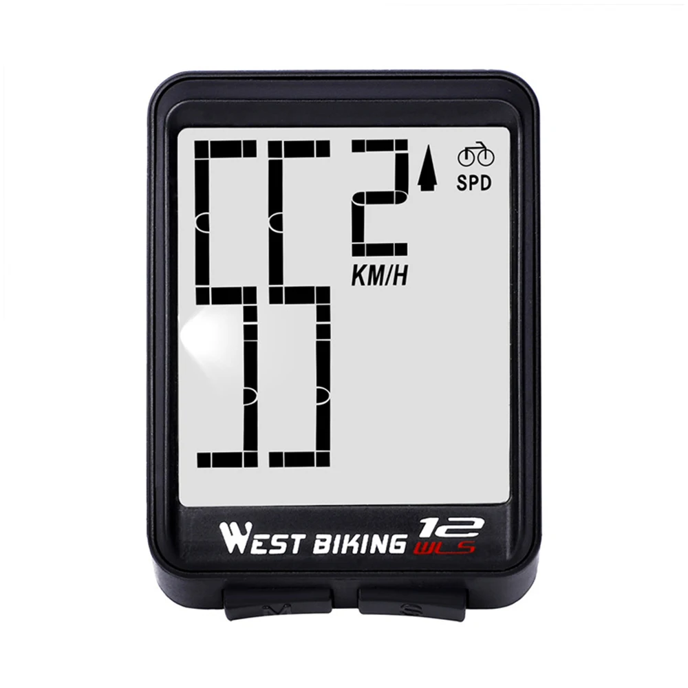 

WEST BIKING Bike Computer Wireless Large Screen Waterproof With Backlight Bicycle Stopwatch Speedometer Cycling Accessory