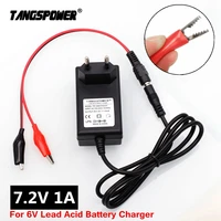 7 2v 1a lead acid battery charger for car motorcycle scooter 6v lead acid battery 7 4v charger