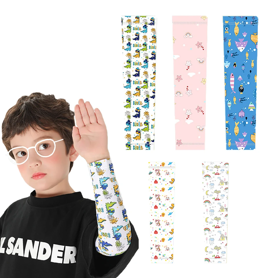 

Детский чехол для рук с защитой от УФ-лучей, детские летние спортивные рукава из вискозы для девочек и мальчиков, легкие дышащие рукава с защ...