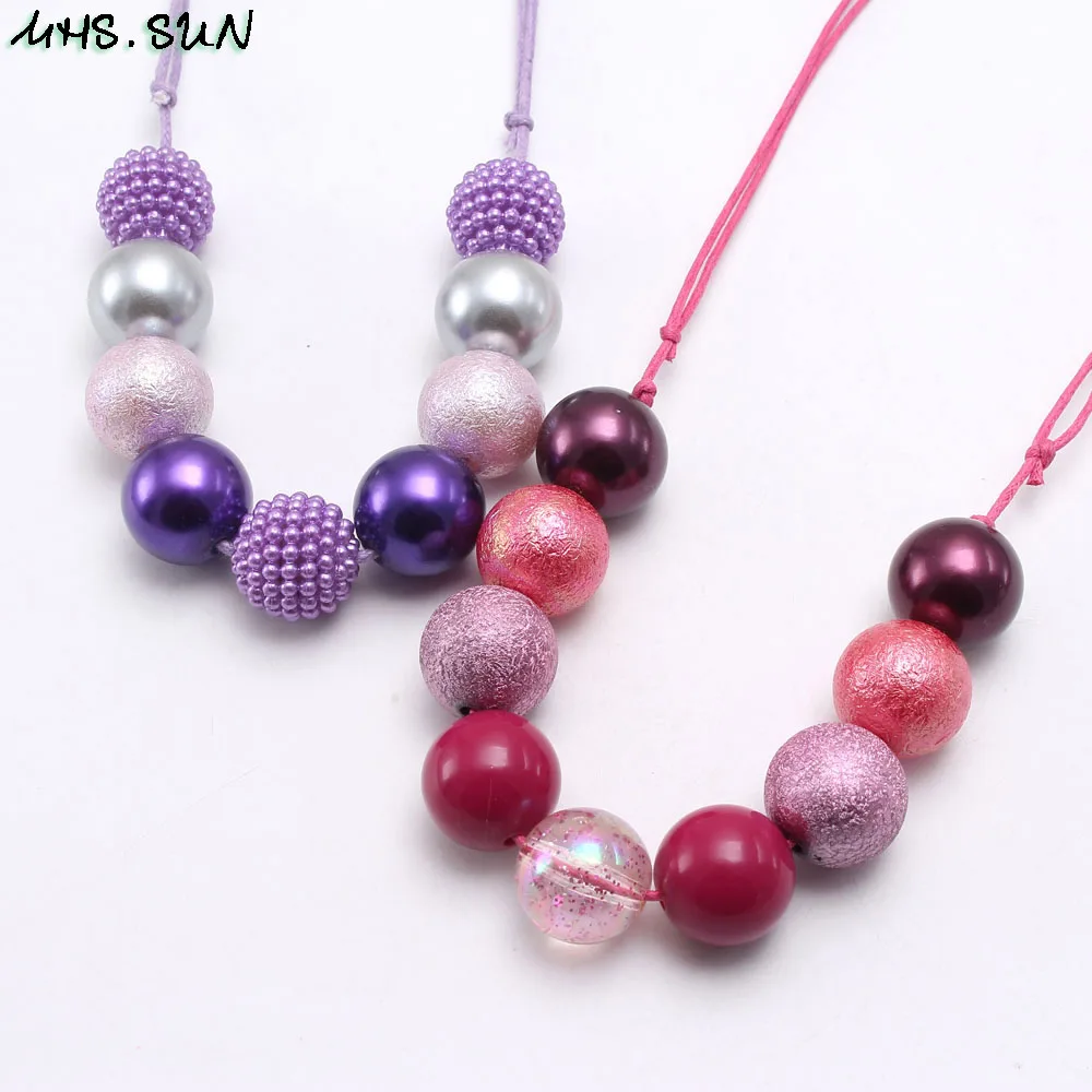 Новинка детское ожерелье MHS.SUN с крупными бусинами украшение сделай сам для