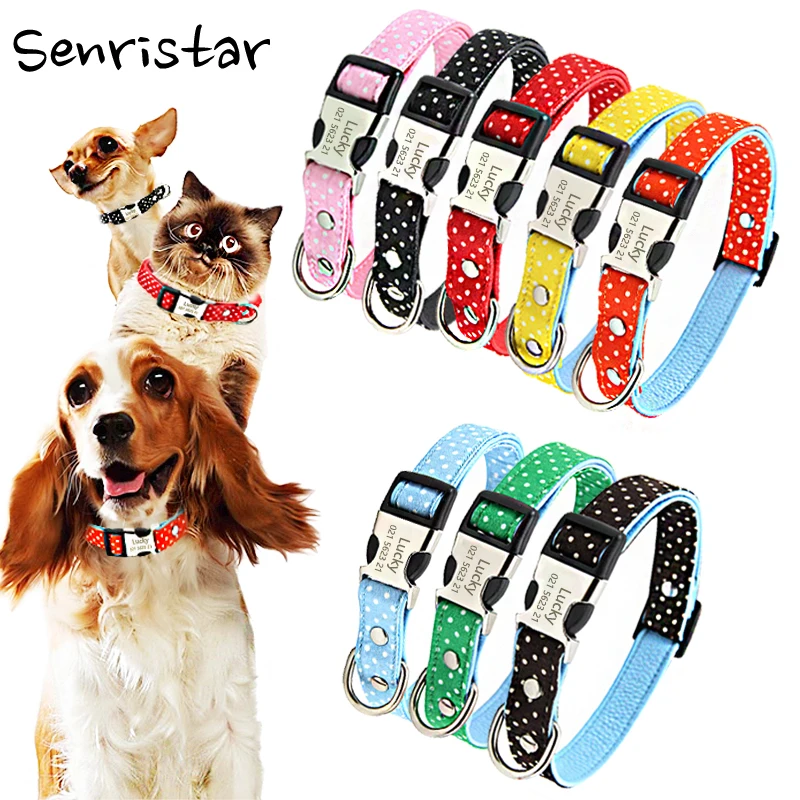 Персонализированное выгравированное название пластина ошейник для маленьких