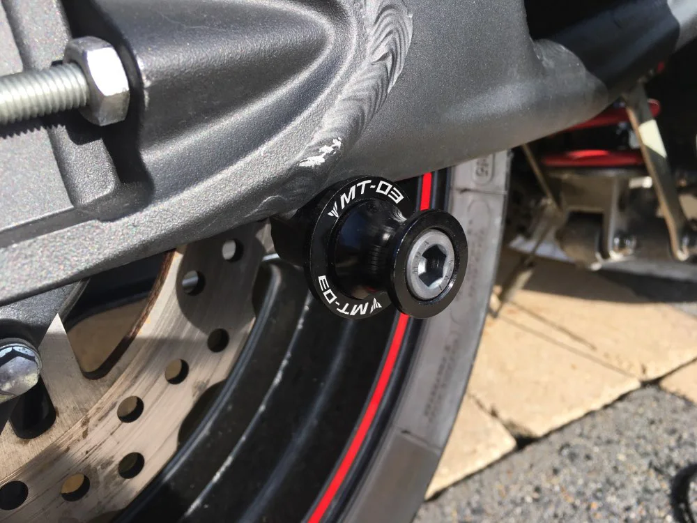 

Motorcycle 6mm CNC Aluminum Swingarm Spools Swingarm Sliders stand screw For with logo yamaha MT-03 MT03 MT 03 2006 - 2015 2016