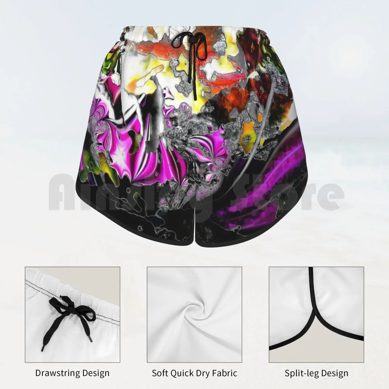 Кашмирские Шорты для плавания быстросохнущие женские пляжные шорты золотая