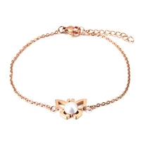 hot fashion women chain bracelets stainless steel butterfly bracelets