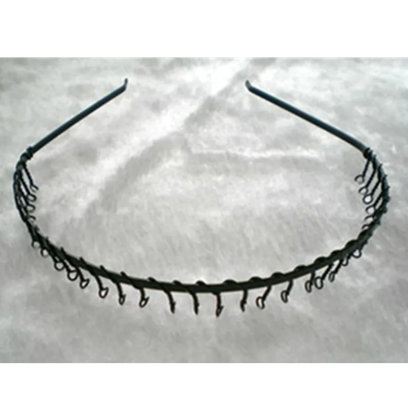 

Mens Metal Football Headband Hairband with Teeth Black Soccer Sports Headband New