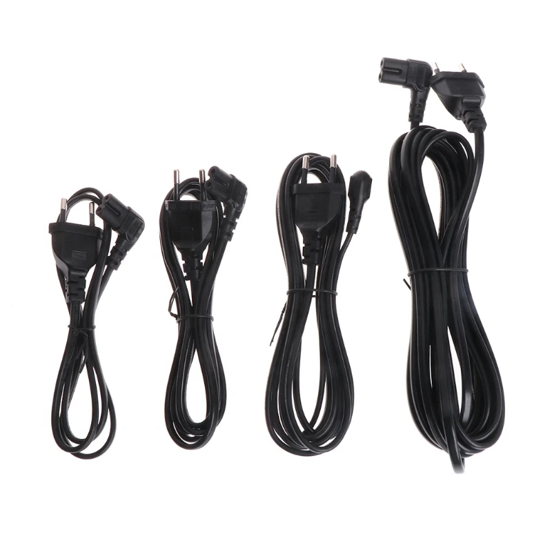 Прямоугольный шнур питания европейского стандарта переменного тока с 2 зубцами