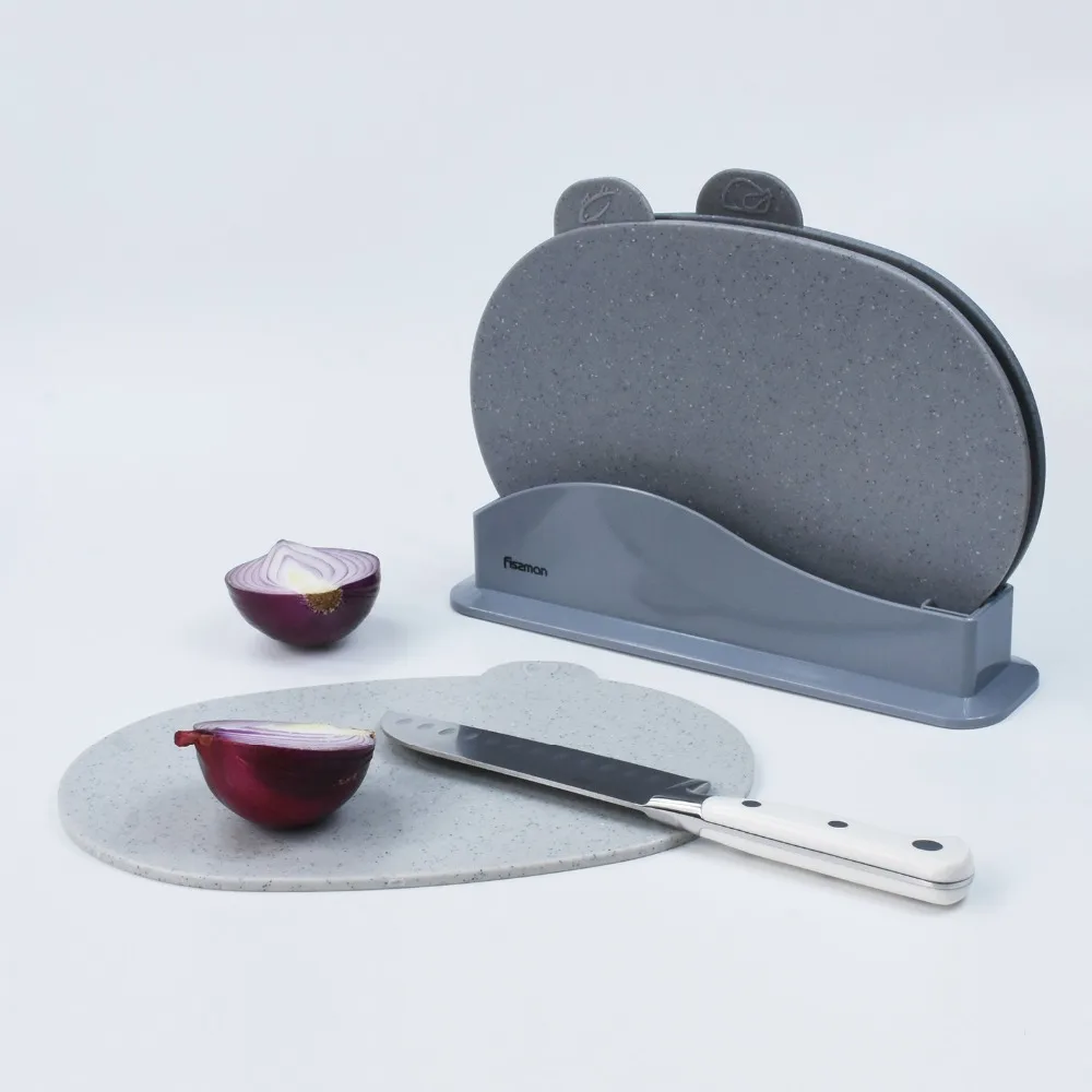 Пластиковый разделочный блок Fissman нескользящая разделочная доска