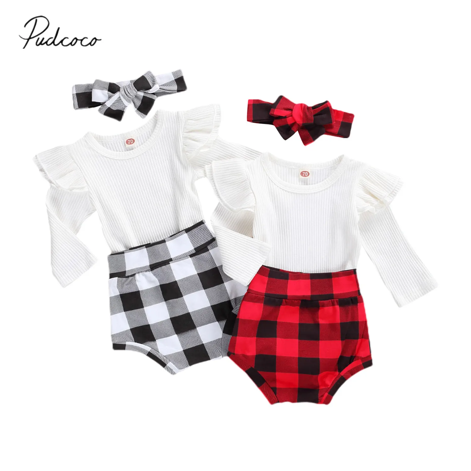 Осенне зимний комплект одежды для новорожденных девочек Вязаный комбинезон с