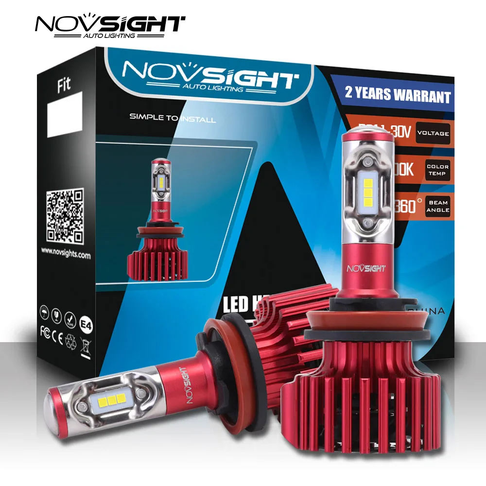 NOVSIGHT автомобильный H4 светодиодный головной свет H7 Led 12V H11/H8/H9 H13 H15 Hi/lo луч 9005 9006 H1 H3
