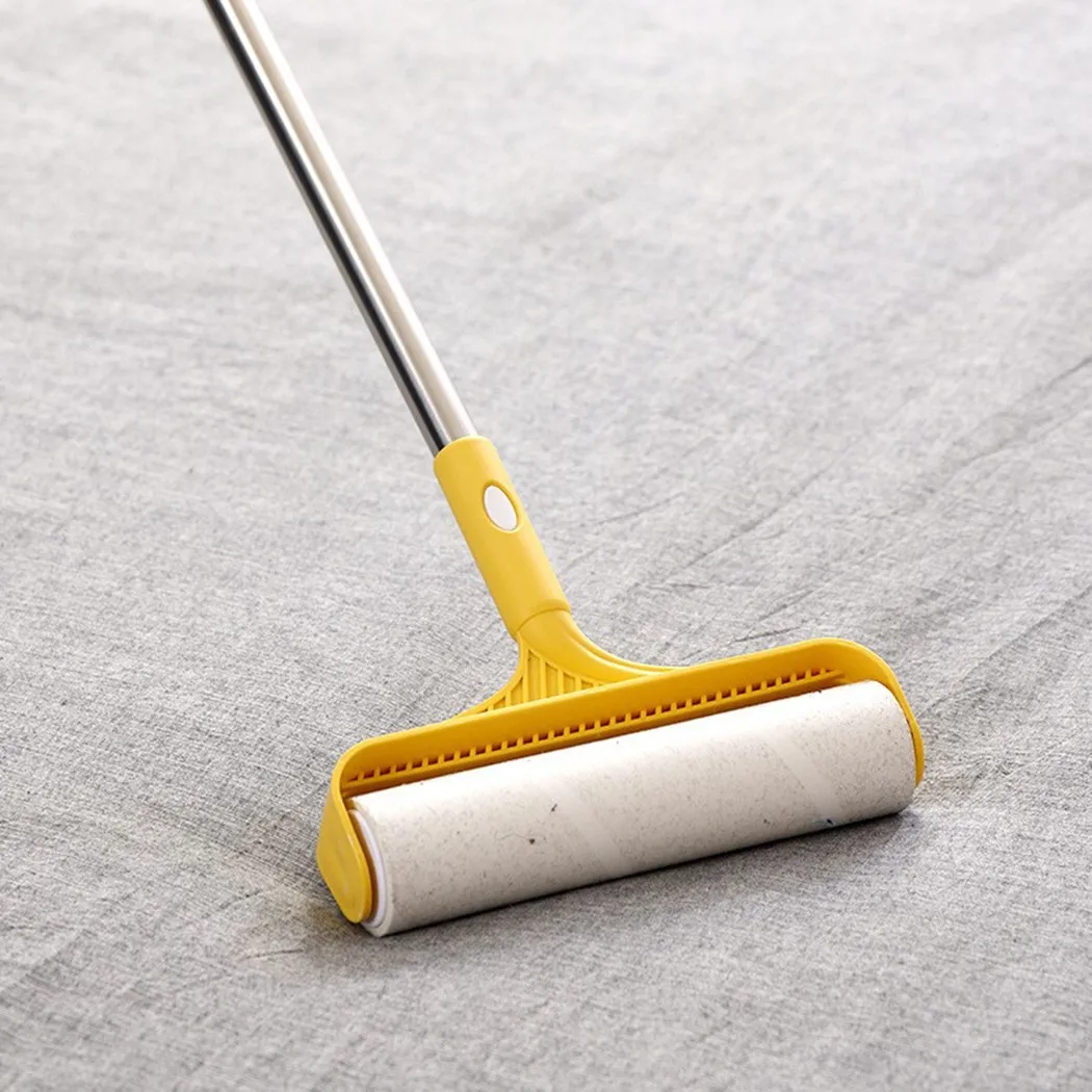 

Adjustable Long Handle Sticky Hair Dust Remover Roller Set For Family Bedroom Living Room Pet Lint Remover
