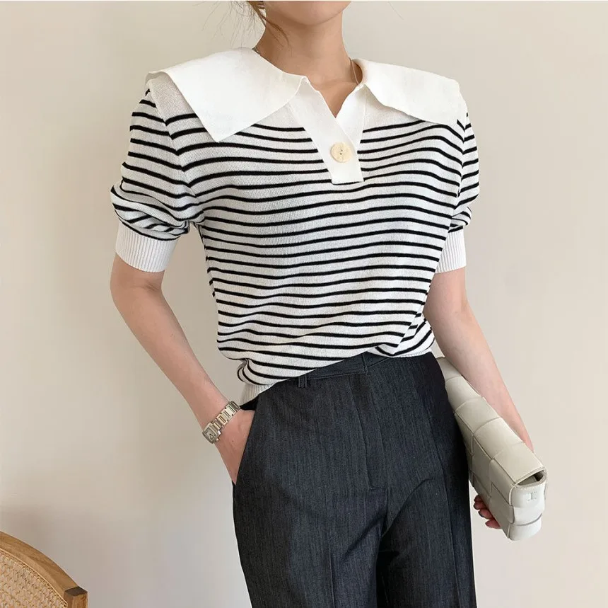 

New Female Sweater Women Winter Pullover Knitting Overszie Short Sleeve Girls Tops Loose Sweaters Knitted Outerwear Thin Sexy