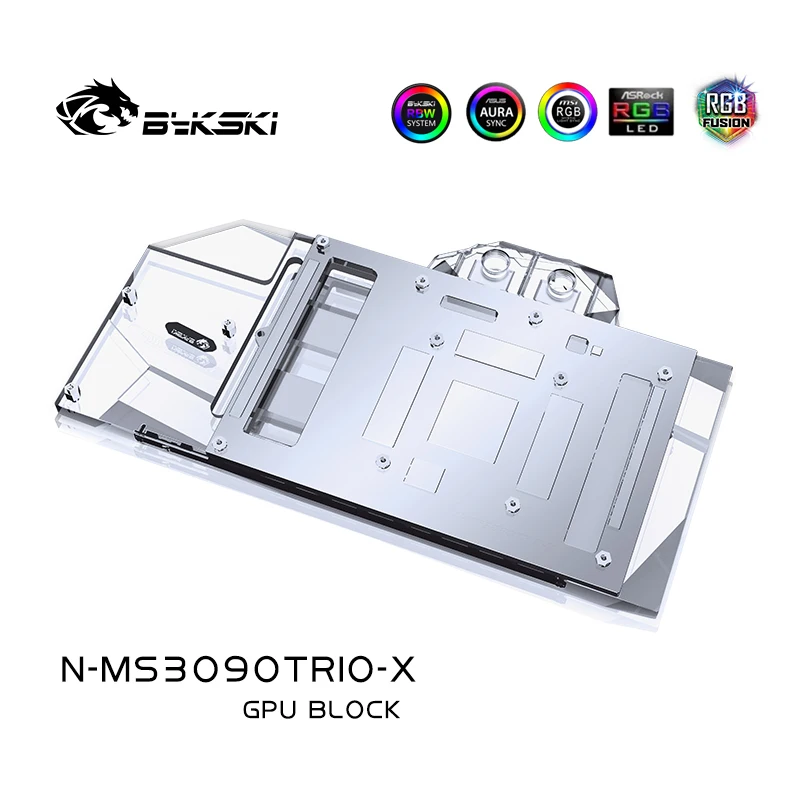 

Bykski N-MS3090TRIO-X PC water cooling GPU cooler video Graphics Card Water Block for MSI RTX3090/3080 TRIO