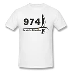 Смешные практичные футболки для дома с изображением острова Реюньон 974, европейский размер T16