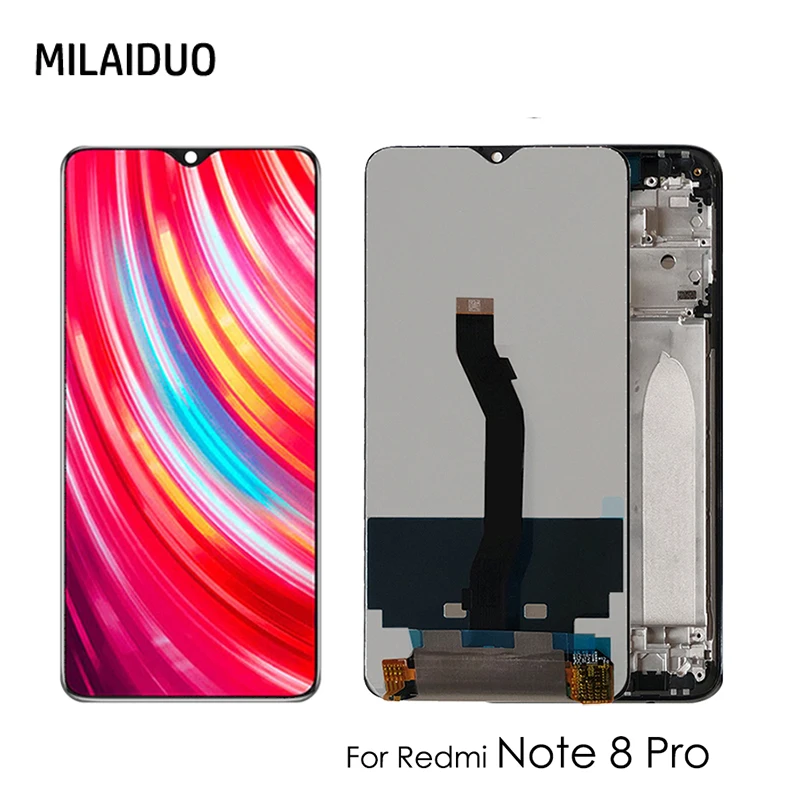 LCD For Xiaomi Redmi Note 8 Pro 6.53" Display Screen + Touch Panel Digitizer Replacement Black No Frame with Tools | Мобильные