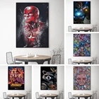 Картина с супергероями Marvel, художественная живопись, украшение для дома, гостиной, без рамки, холст, постер для детской комнаты, настенное украшение, Куадрос