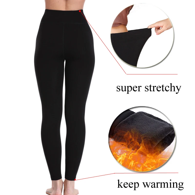 NINGMI осень зима согревает Леггинсы для женщин спортивные брюки флис нижнее белье