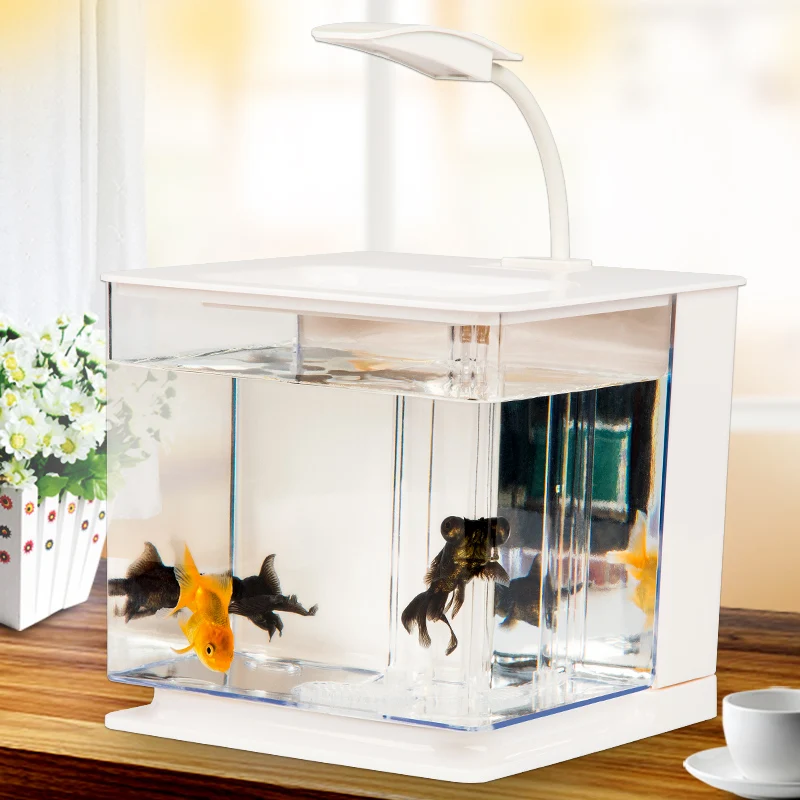 Аквариум для гостиной маленький настольный домашний креативный акриловый