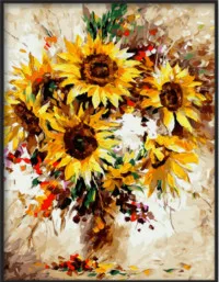 DIY Цифровая краска ing декоративная краска ing Sun Flower ручная краска ed цифровая печать масляной картины Акриловая Краска Искусство Ручная Краска ed масляная краска ing - Цвет: h01