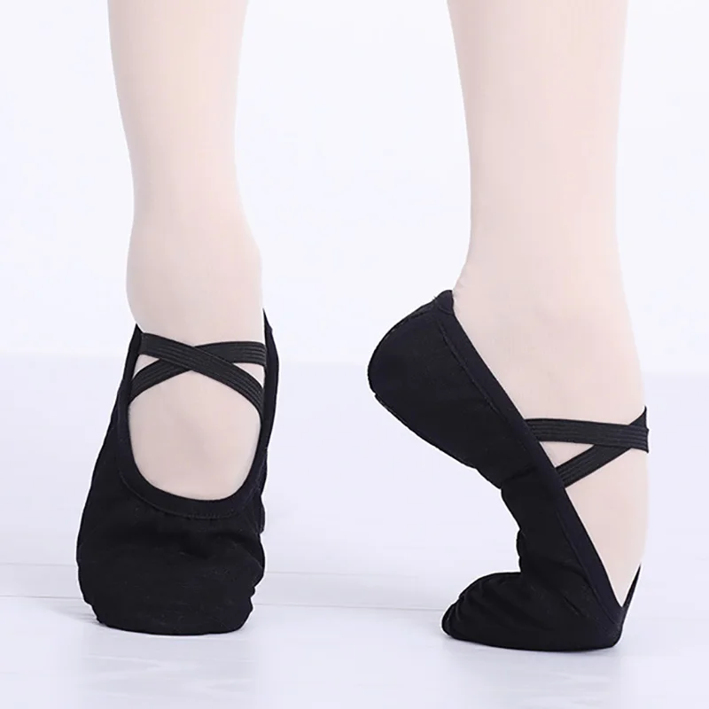 

Professional Quality Kids Dance Slippers Adult Canvas Soft Sole Yoga Gym Ballet Shoes Girls Woman Man Ballerinas