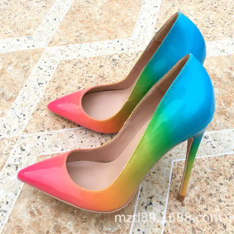 

2021 summer new spring French girl's high heel shoes with all kinds of colors