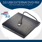Тонкий внешний привод DVD RW CD, USB 3,0, записывающее устройство, считыватель, оптические приводы для ноутбуков, ПК, записывающее устройство dvd, портативный