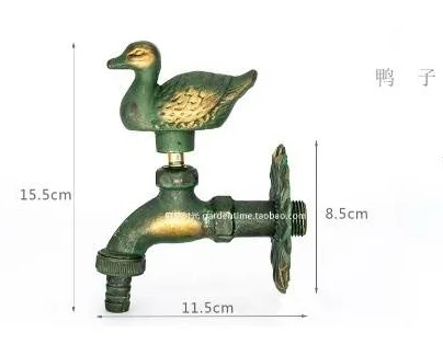 5 outdoor garden faucet animal shape Bibcock antique brass Fat cat tap for washing mop/Garden watering Animal faucet - Цвет: 5