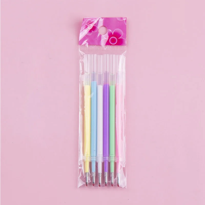 

48 шт./лот заправка гелевой ручки 0,5 мм цветные чернила Подпись заполнение офисные и школьные канцелярские принадлежности для письма