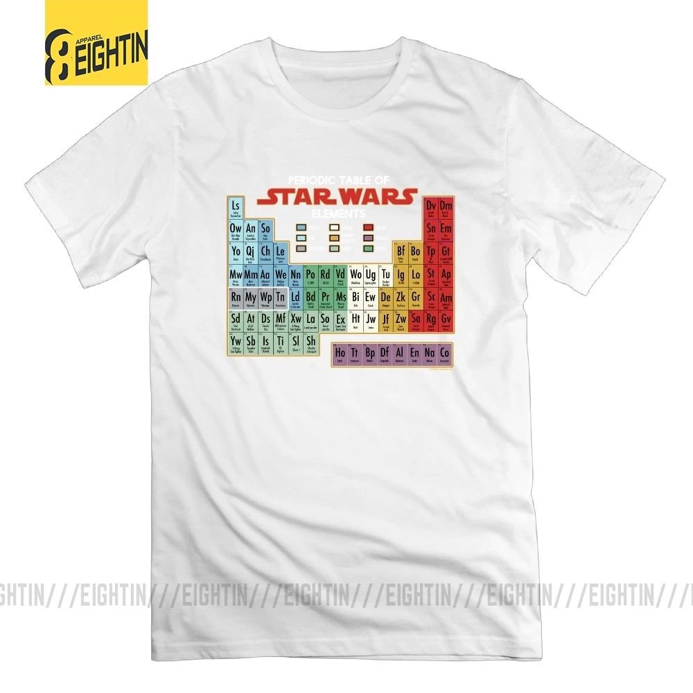 Звездные войны Ele мужские ts мужские футболки дышащие с коротким рукавом простые футболки Круглый вырез хлопок футболки - Цвет: Белый