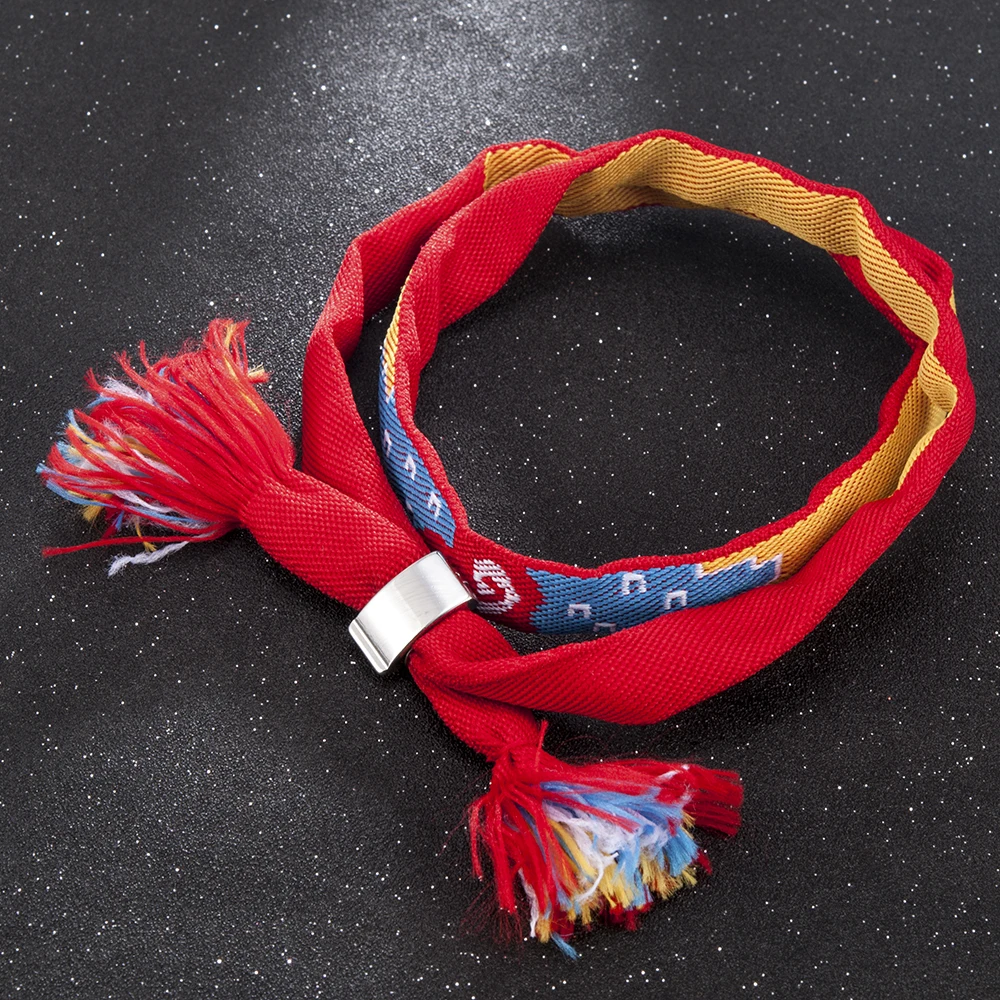 Модный браслет возлюбленной фильм ваше имя полиэстер ручной работы красный