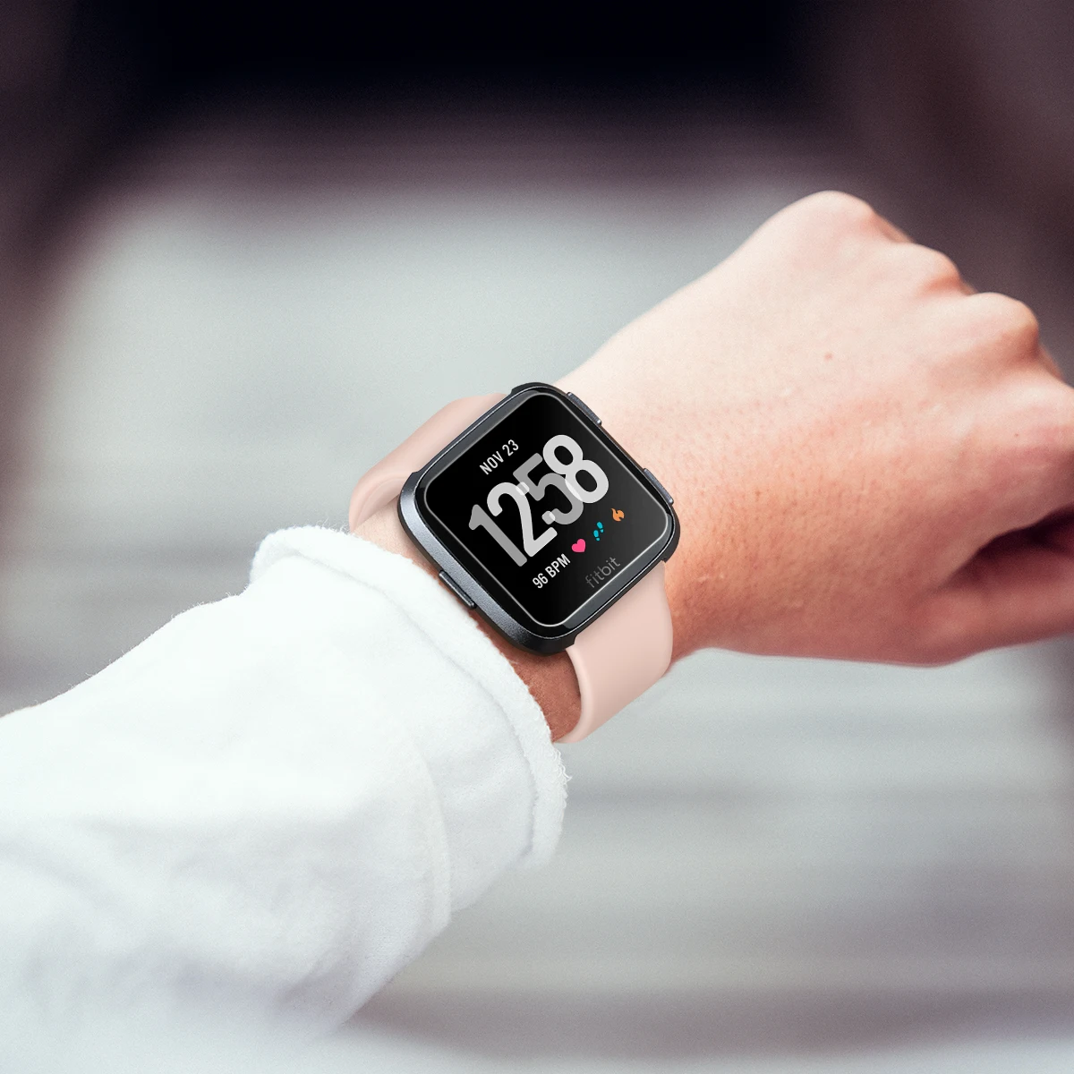 Замена Fitbit versa, ремешок Ремешок силиконовый браслет из дышащего материала, сменный спортивный ремешок для Fitbit часы Versa 61017
