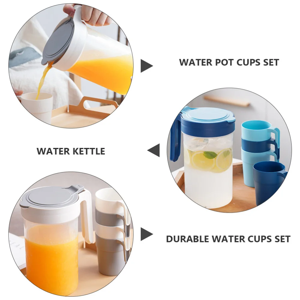 

Water Bottle Pot with Cups Practical Drink Kettle for Home Use