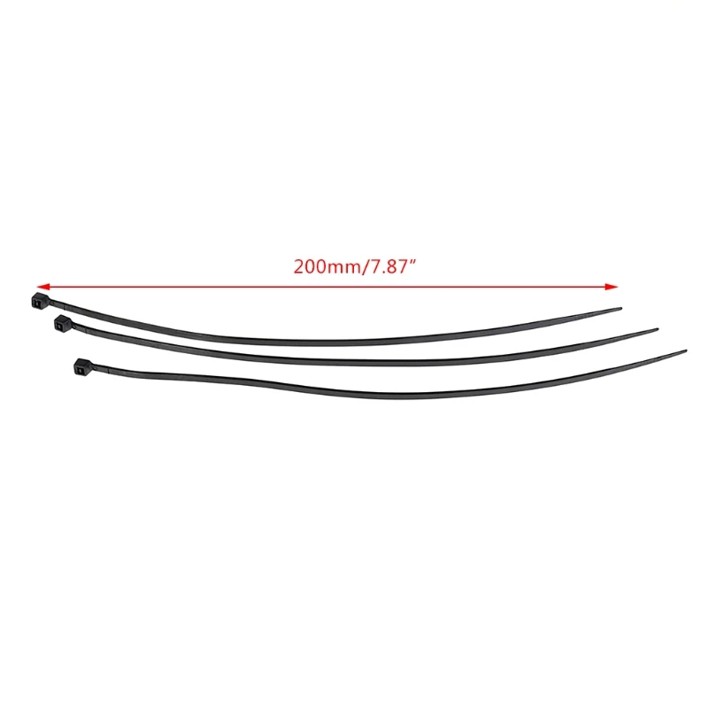 

100pcs Cable Ties Bicycle Nylon Auto Lock 3x200mm Zip Wire Strap Multifunctional