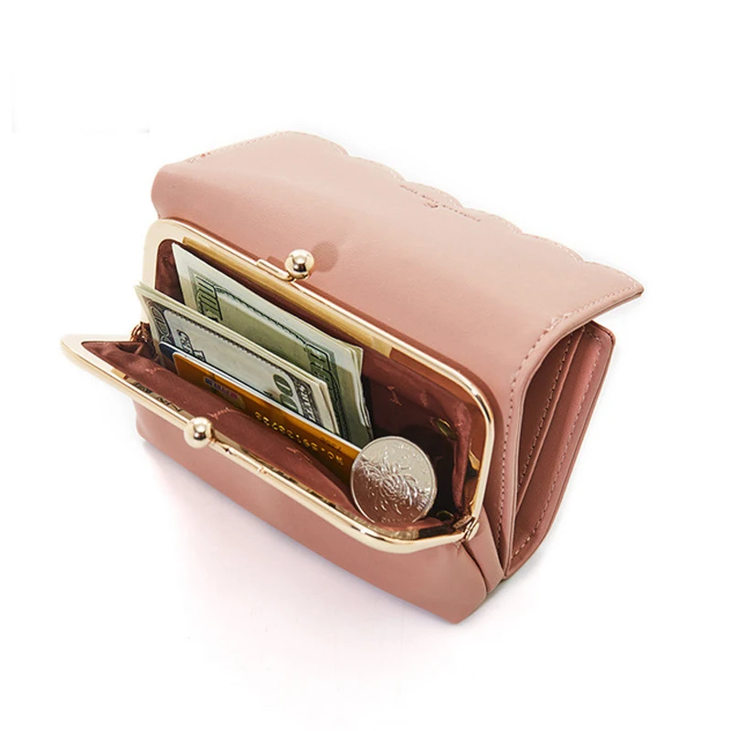 Новинка 2021 Женский кошелек Маленький модный для монет короткий многоцветный