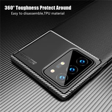For Samsung Galaxy Note 20 Ultra S21 FE Case Note 10 S20 Plus S10 Lite Cover Shockproof Bumper Soft Silicone Armor Phone Case