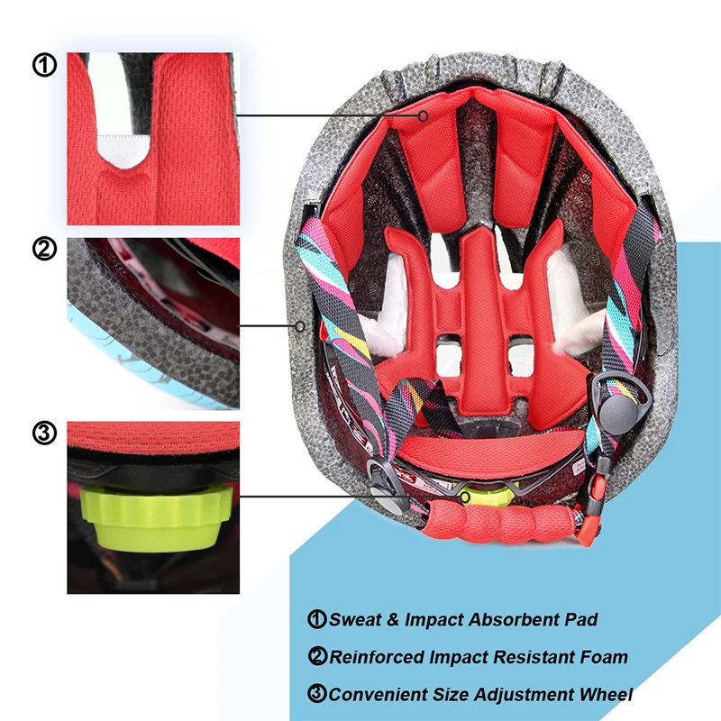 Детский велосипедный шлем Mosodo с регулируемой окружностью головы ульсветильник
