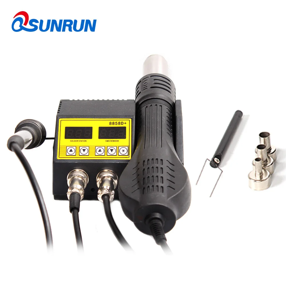 220 V/110 в ЕС/США Plug пик Мощность 700 W, Портативный BGA паяльная станция горячего воздуха Тепловая пушка 8858DP лучше 858D 858 8586 850