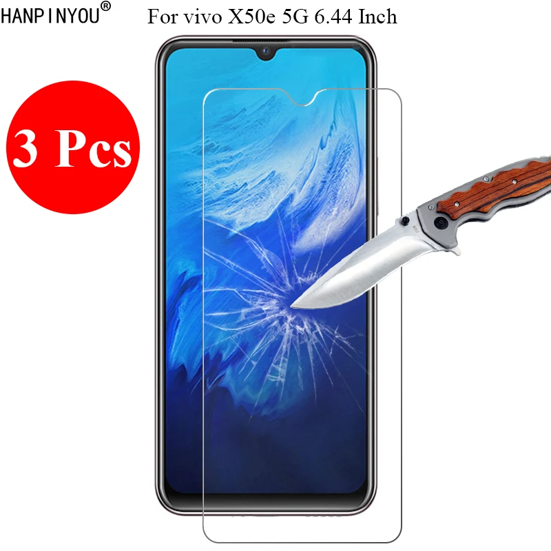 

3 шт./лот 9H 2.5D Закаленное стекло протектор экрана для vivo X50e 5G 6,44 "Защитная пленка + инструменты для очистки