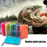 double sided lure box large capacity lightweight abs compartment bait box for angling