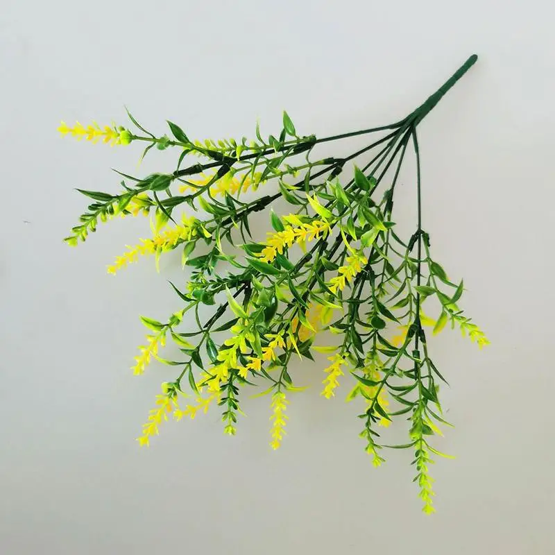 

artificial package fake flowers lavender flowers resistant fade shrubs no faux For home plants plastic uv green decorations T8K6