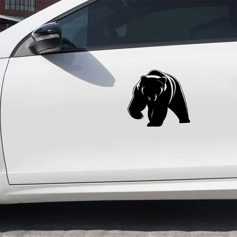 

Personality Cute Grizzly Bear Animal Car Sticker Decal PVC 15cm X 15cm Cover Scratches Waterproof Window Accessories
