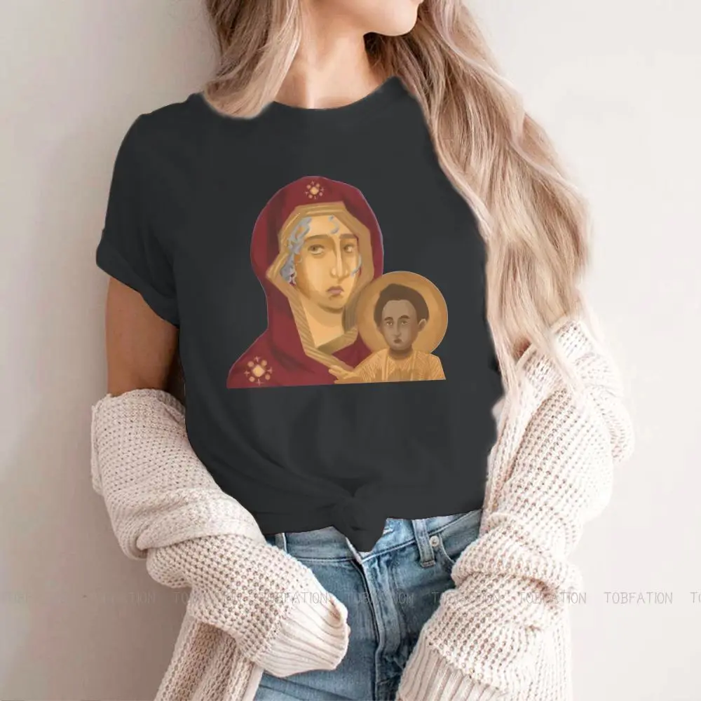 

Classic Female Shirts Holy Mother Mary Religious Christianity Belief Culture Big size Women Tshirts Casual Feminine Blusas