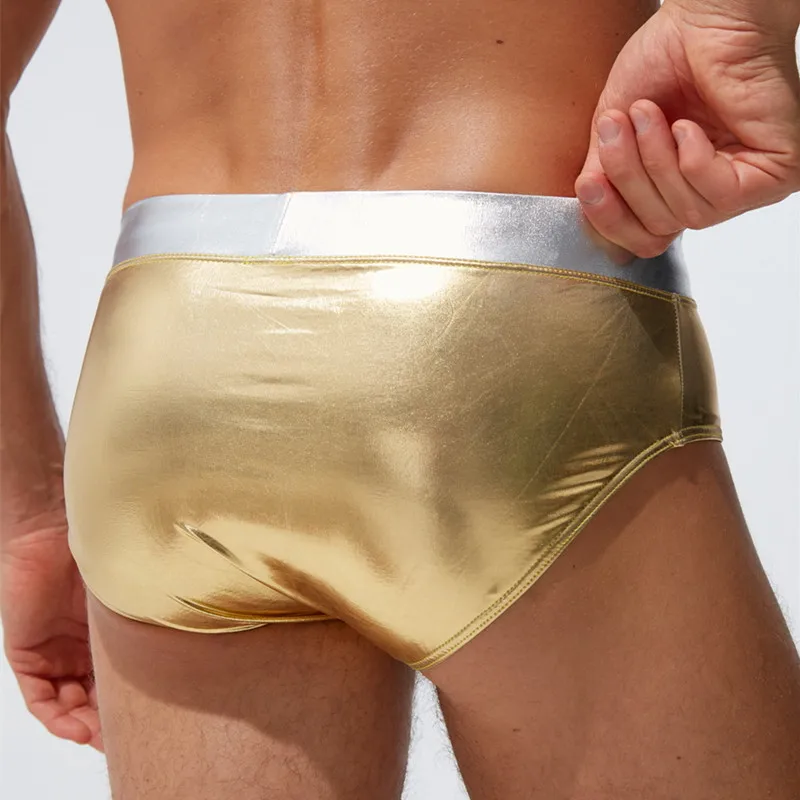 Summer Men Swim Briefs Gay Swimwear Sexy Swimsuits Shorts Surf Board Beach Wear Bikini Low Waist Bathing Swiming Trunks