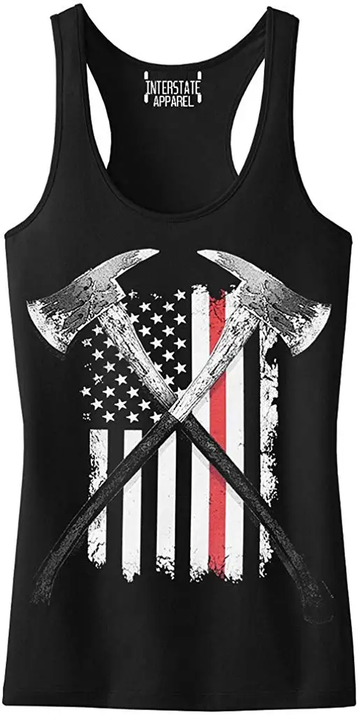 Тонкий красный топор с флагом США черный топ майка черная футболка унисекс для