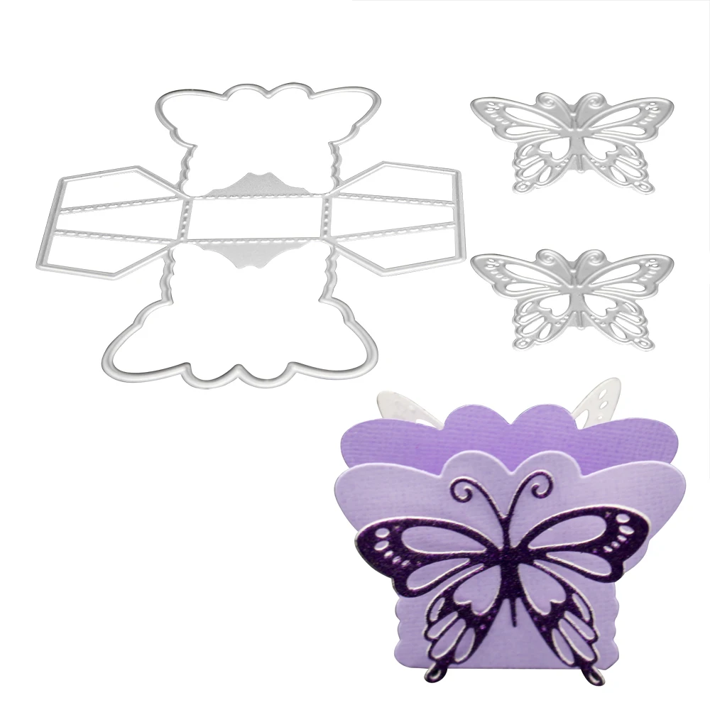 

DIY Embossing Die Cuts Butterfly Gift Box Scrapbooking Paper Card Craft Knife Mould Blade Cut Die Mold Metal Cutting Dies